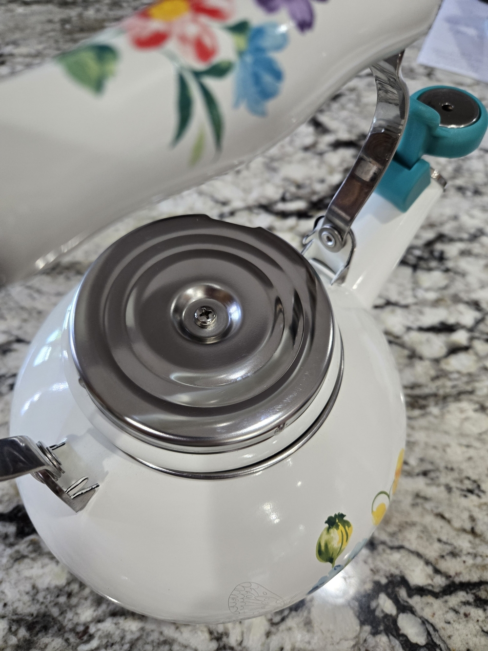 Pioneer Woman Blooming Bouquet Whistling Tea Pot - Picture 9 of 9